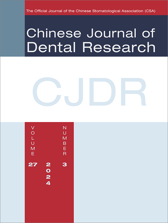 Chinese Journal of Dental Research, 3/2024