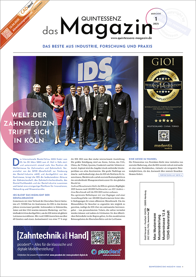 Quintessenz – das Magazin, 1/2025