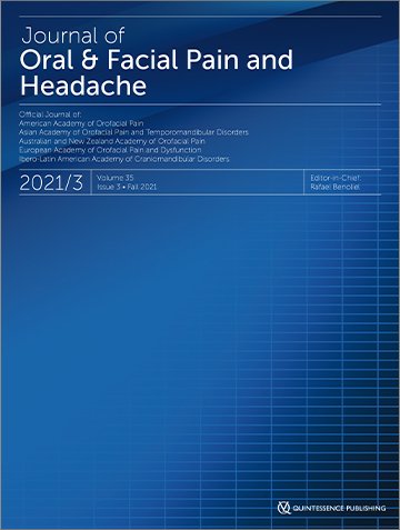 Journal of Oral & Facial Pain and Headache, 3/2021
