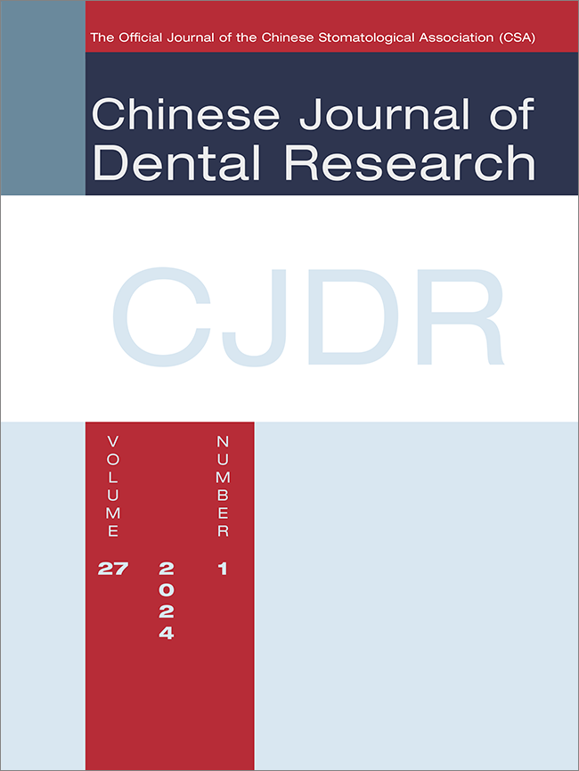Chinese Journal of Dental Research, 1/2024