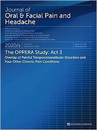 Journal of Oral & Facial Pain and Headache, 5/2020