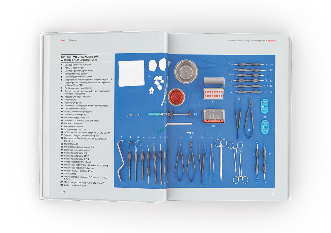 Abb. 3 Otto Zuhr und Marc Hürzeler stellen in Band 2 chirurgische Techniken vor – unter anderem auch zahnerhaltende 
Chirurgie im Grenzbereich (Kapitel 12).