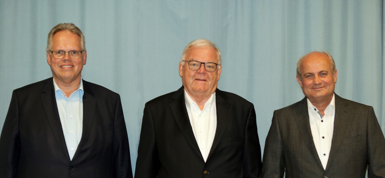 Der alte und neue Vorstand des BVD (von links):  Lars Johnsen, Präsident Lutz Müller und Stefan Heine