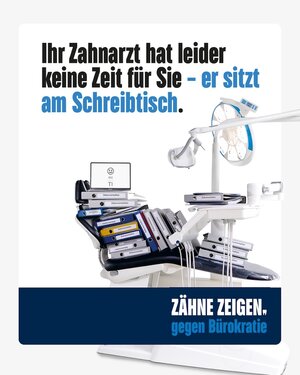 Eines der aktuellen Kampagnenmotive, die Zahnärzte auf Social Media nutzen können.