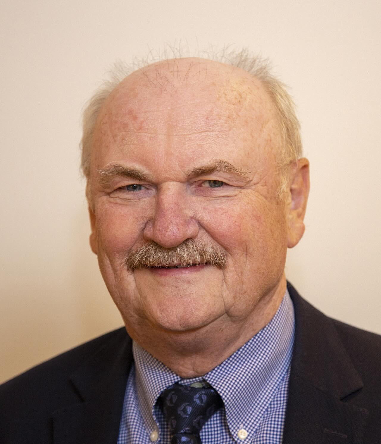 Prof. Dr. Michael P. Manns hat eine Halbglatze und einen Schneuzer. Er trägt ein blaukarriertes Hemd, ein dunkles Sacko und eine dunkle Krawatte.